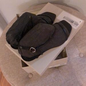 Brand new  Black leather strap sandals Size 7.5 M